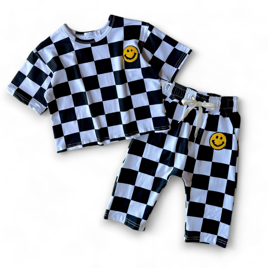 Best Day Ever Kids Baby & Toddler Outfits The Big Happy Cropped Sweat Set buy online boutique kids clothing