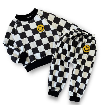 Best Day Ever Kids Baby & Toddler Outfits The Big Happy Sweat Set buy online boutique kids clothing