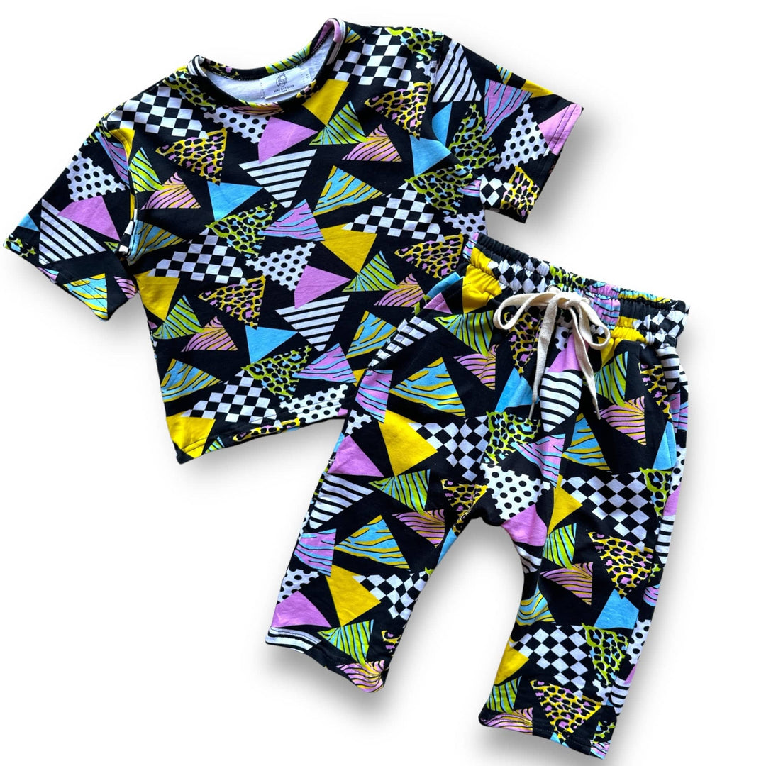 Best Day Ever Kids Baby & Toddler Outfits Totally Rad Cropped Sweat Set buy online boutique kids clothing