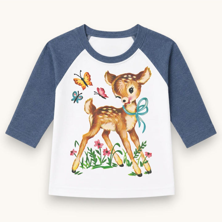 Best Day Ever Kids Baby & Toddler Tops 2T / Blue Little Doe Raglan Tee buy online boutique kids clothing