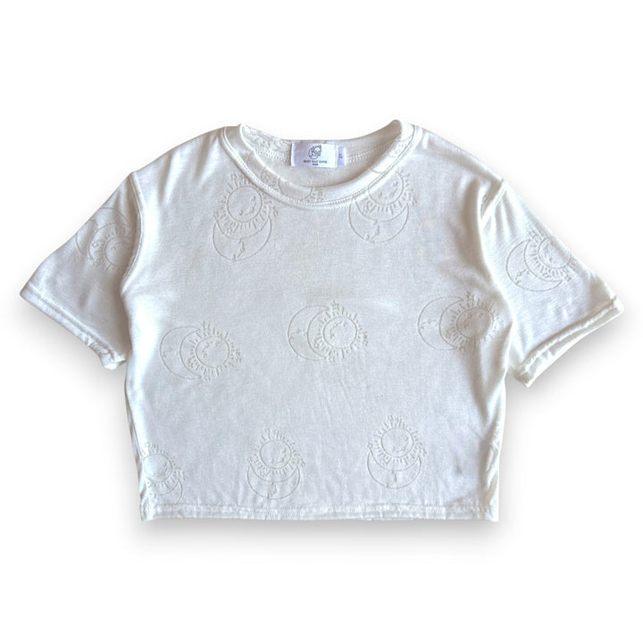 Best Day Ever Kids Baby & Toddler Tops 6-12M / White BDE Oversized Logo Tee buy online boutique kids clothing