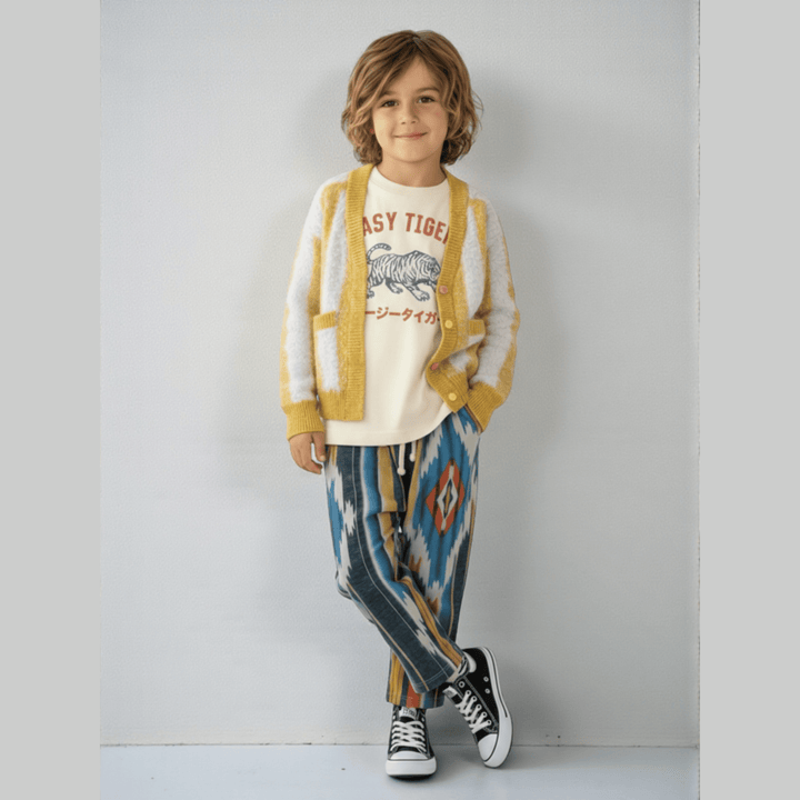 Best Day Ever Kids Baby & Toddler Tops Big Top Stripe Cardigan - Yellow buy online boutique kids clothing