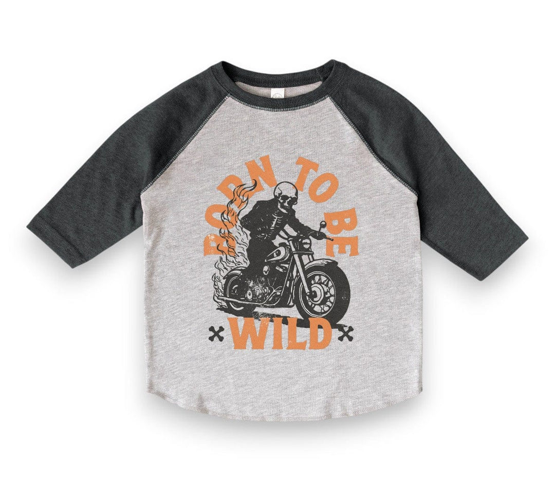 Best Day Ever Kids Baby & Toddler Tops Born To Be Wild Raglan Tee buy online boutique kids clothing