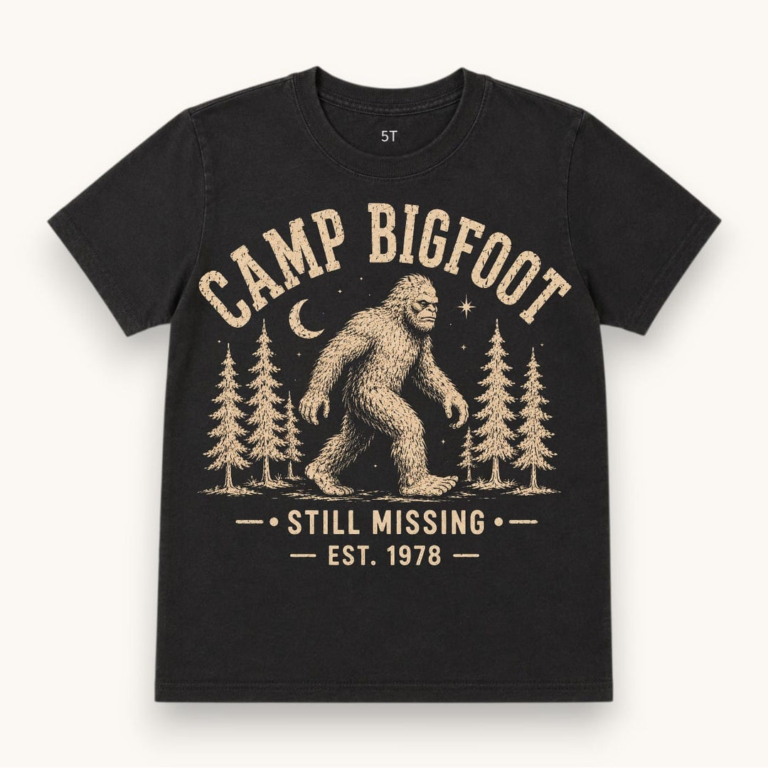 Best Day Ever Kids Baby & Toddler Tops Camp Bigfoot Vintage Tee buy online boutique kids clothing