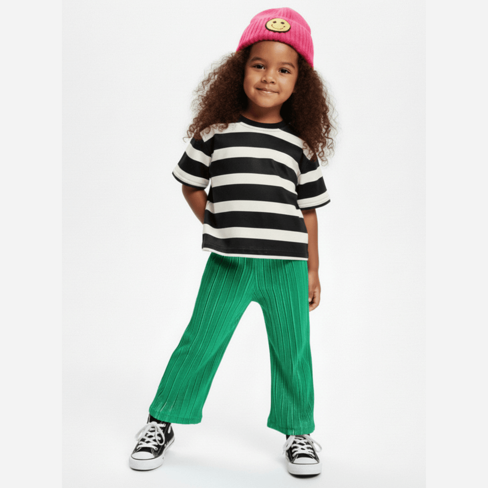 Best Day Ever Kids Baby & Toddler Tops Chunky Stripe Oversized Tee buy online boutique kids clothing