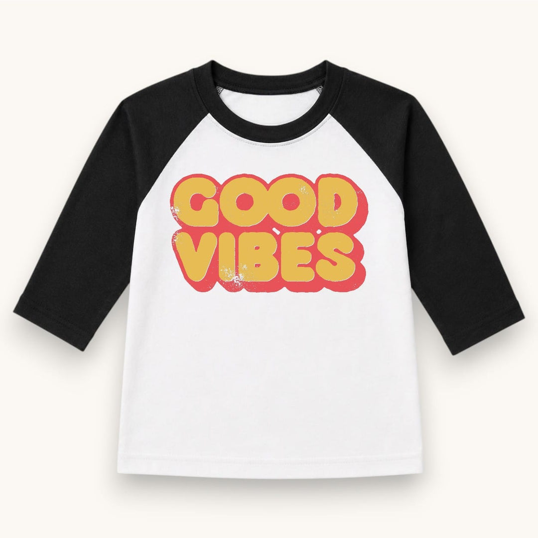 Best Day Ever Kids Baby & Toddler Tops Good Vibes Baseball Tee buy online boutique kids clothing