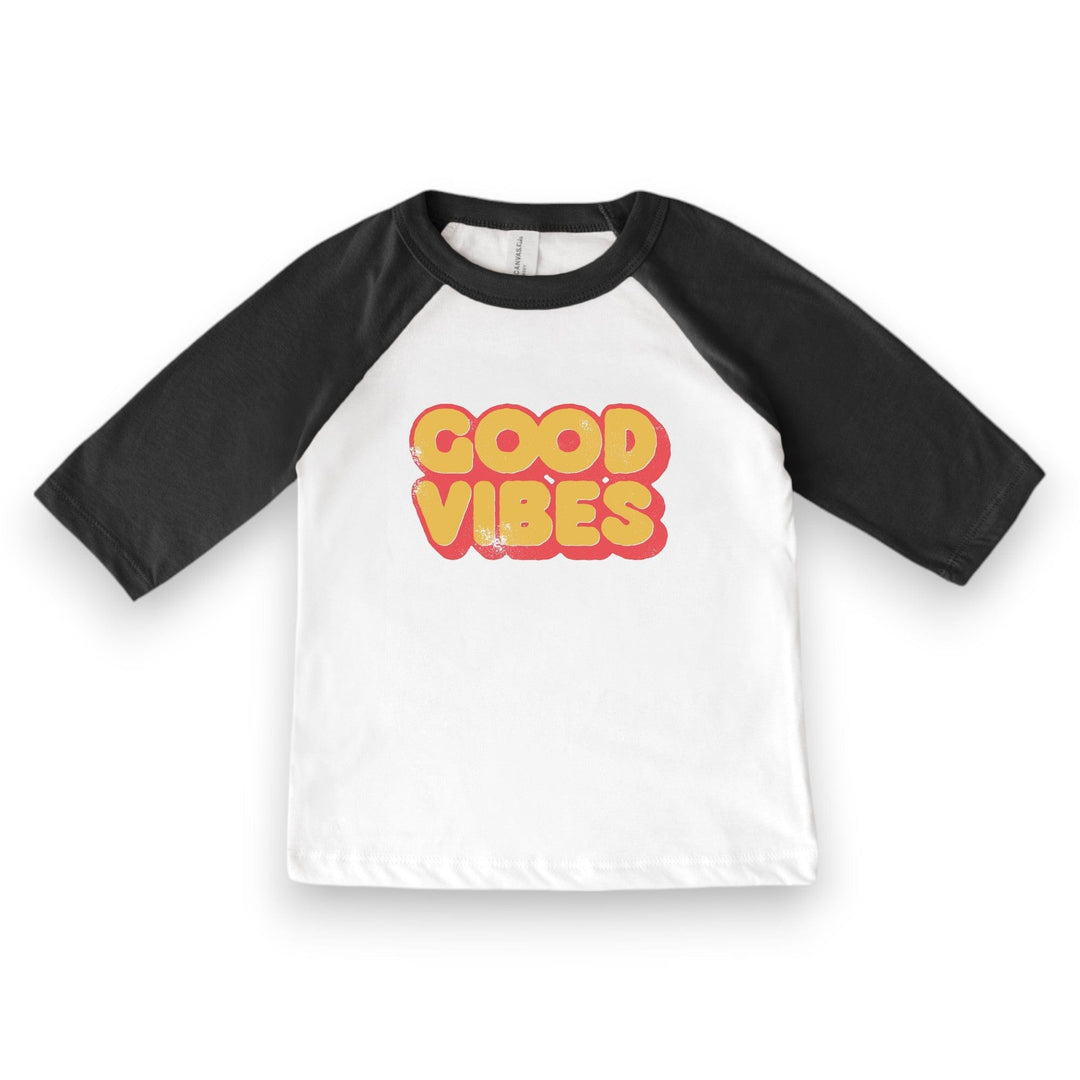 Best Day Ever Kids Baby & Toddler Tops Good Vibes Baseball Tee buy online boutique kids clothing