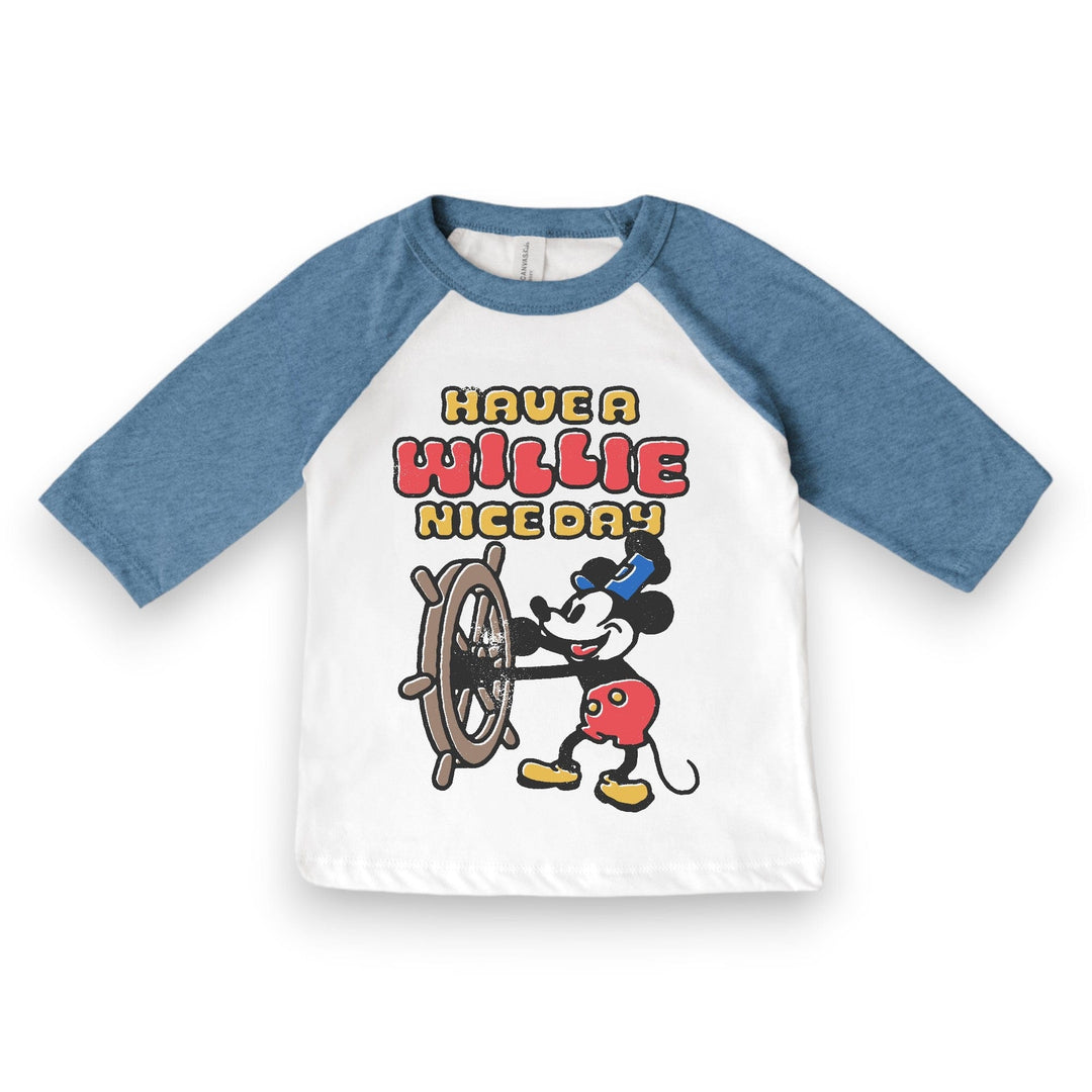 Best Day Ever Kids Baby & Toddler Tops Have a Willie Nice Day Raglan Tee buy online boutique kids clothing