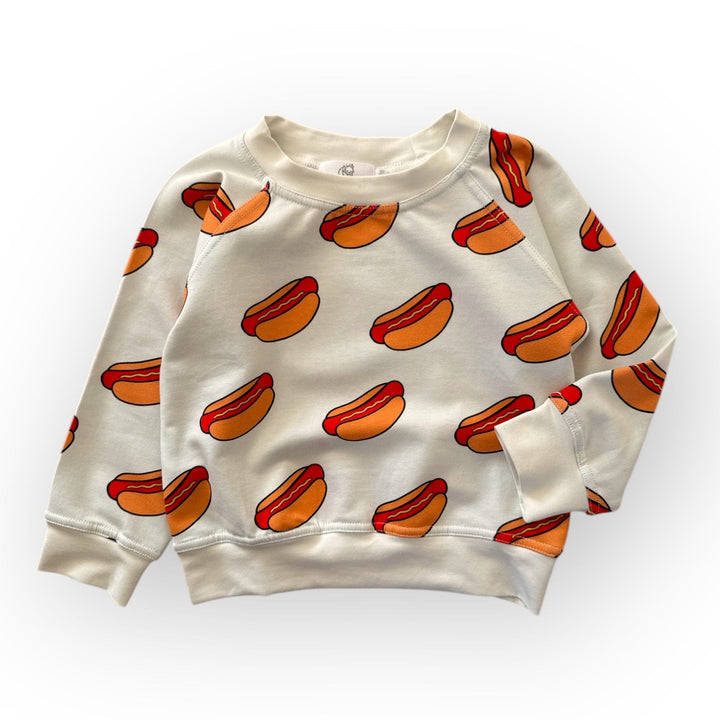 Best Day Ever Kids Baby & Toddler Tops Hot Dog! Pullover Sweatshirt buy online boutique kids clothing