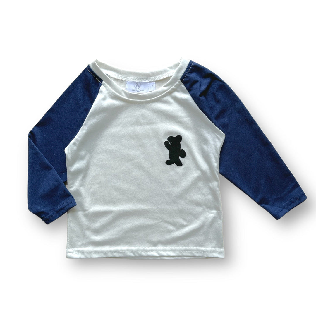 Best Day Ever Kids Baby & Toddler Tops Howdy Bear Baseball Tee buy online boutique kids clothing