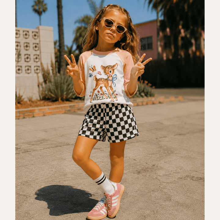 Best Day Ever Kids Baby & Toddler Tops Little Doe Raglan Tee buy online boutique kids clothing