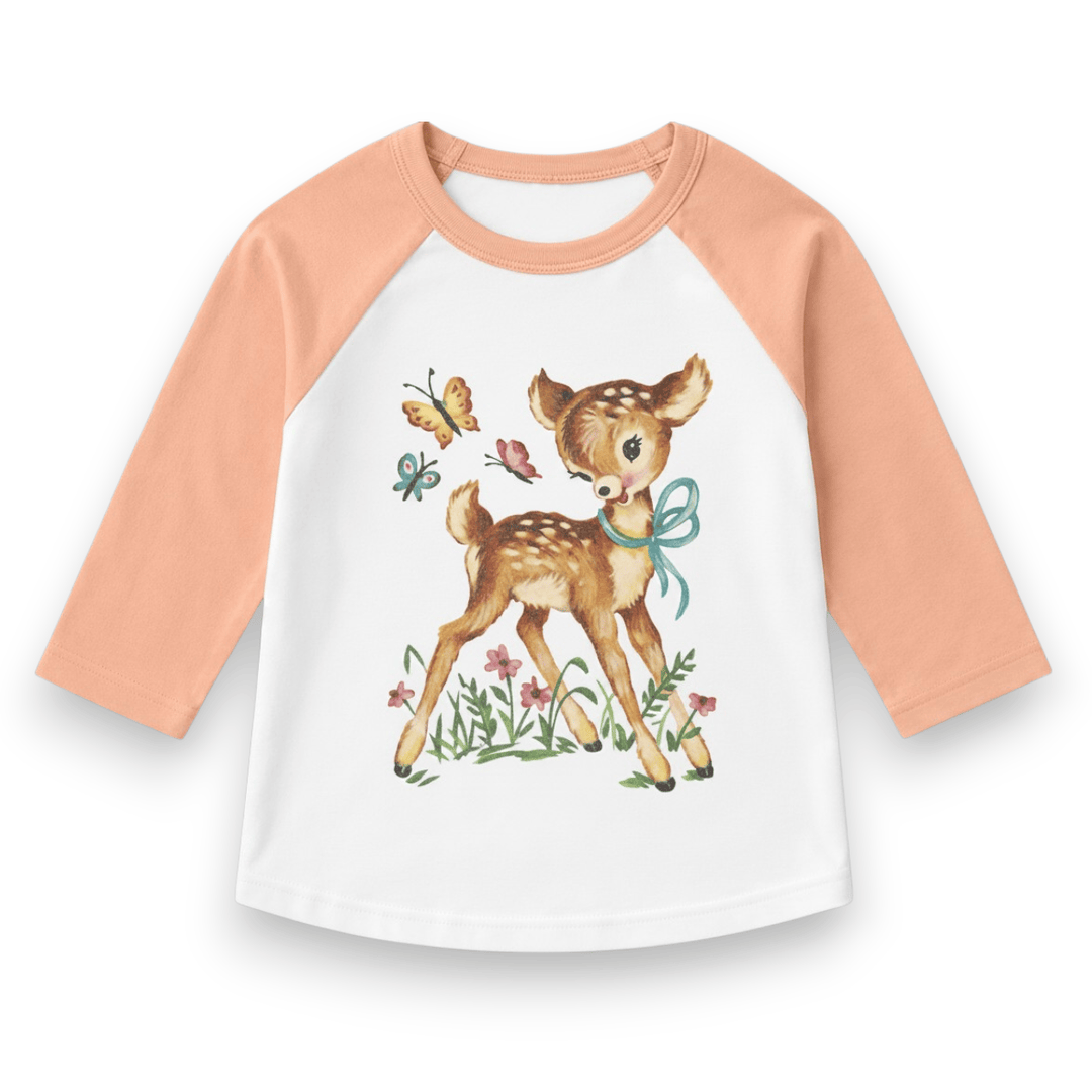 Best Day Ever Kids Baby & Toddler Tops Little Doe Raglan Tee buy online boutique kids clothing