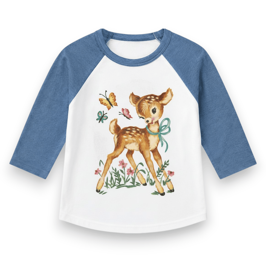 Best Day Ever Kids Baby & Toddler Tops Little Doe Raglan Tee buy online boutique kids clothing