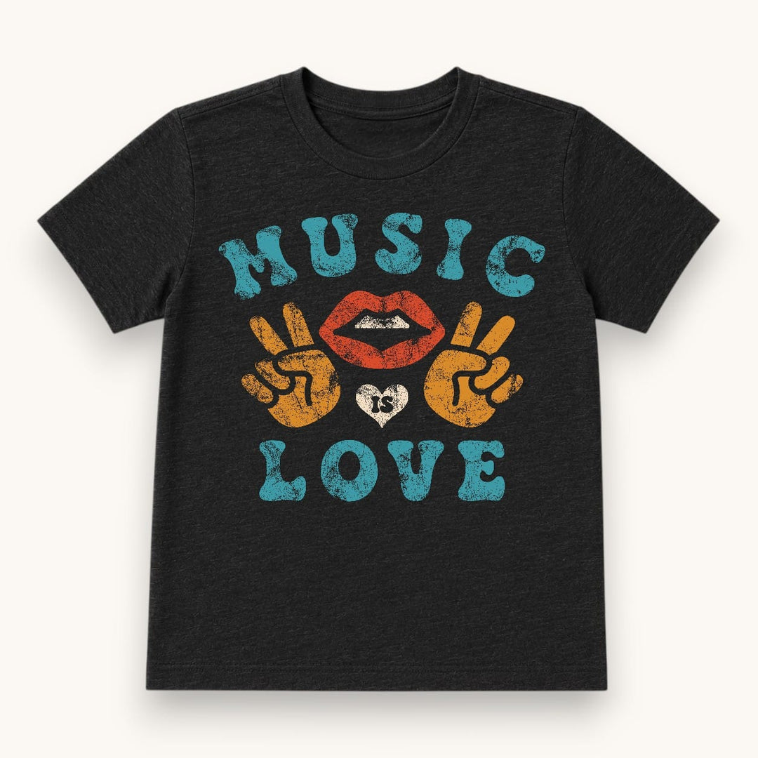 Best Day Ever Kids Baby & Toddler Tops Music is Love Tee buy online boutique kids clothing