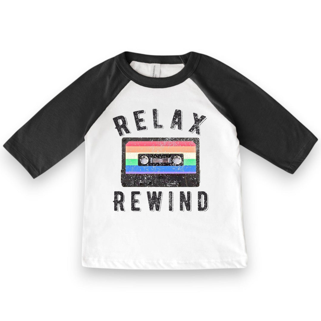 Best Day Ever Kids Baby & Toddler Tops Relax Rewind Raglan Tee buy online boutique kids clothing