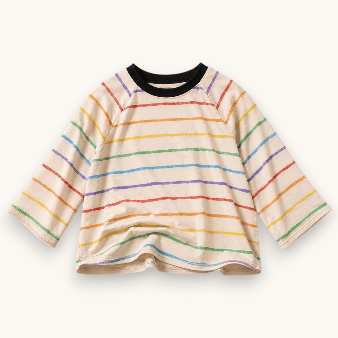 Best Day Ever Kids Baby & Toddler Tops Retro Crayon Stripe Tee buy online boutique kids clothing