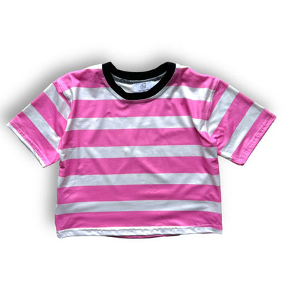 Best Day Ever Kids Baby & Toddler Tops Signature Oversized T-Shirt - Pink Stripe buy online boutique kids clothing