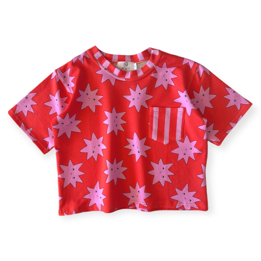 Best Day Ever Kids Baby & Toddler Tops Superstar Oversized Pocket Tee buy online boutique kids clothing