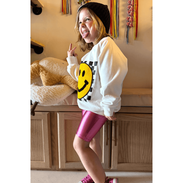 Best Day Ever Kids Baby & Toddler Tops The Big Happy Oversized Sweatshirt buy online boutique kids clothing