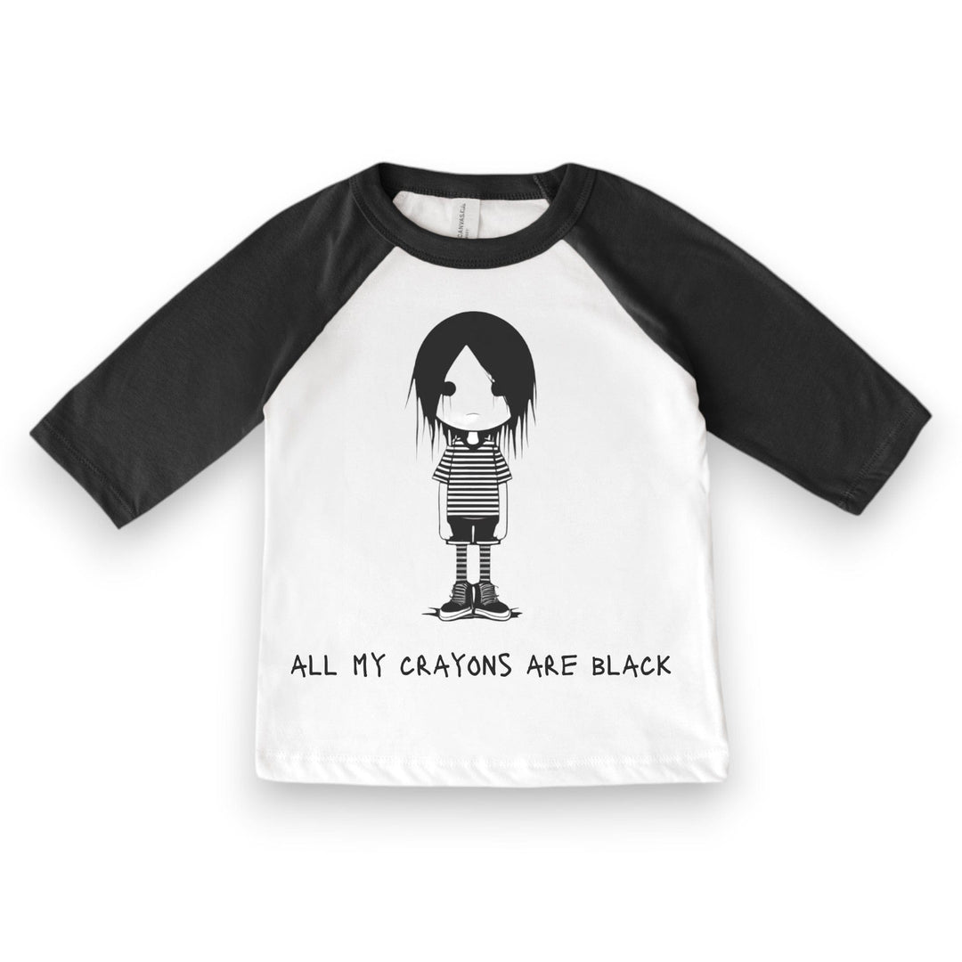 Best Day Ever Kids Baby & Toddler Tops The Black Crayons - All My Crayons are Black buy online boutique kids clothing