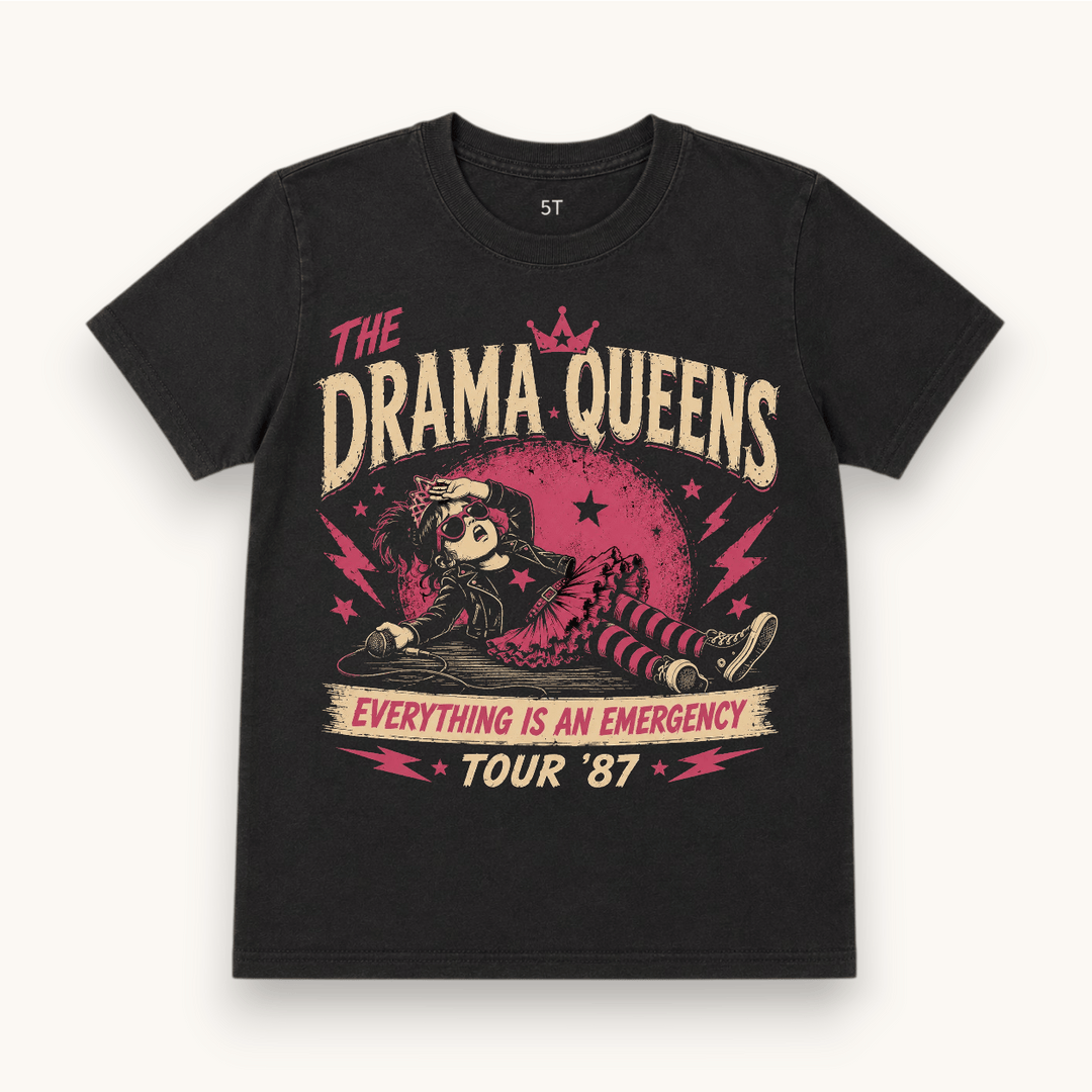 Best Day Ever Kids Baby & Toddler Tops The Drama Queens Vintage Band Tee buy online boutique kids clothing