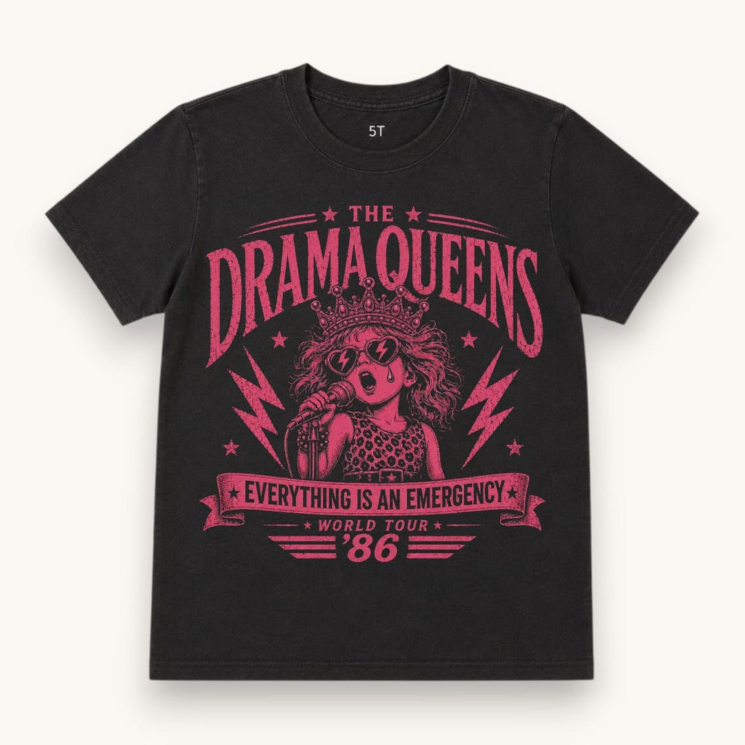Best Day Ever Kids Baby & Toddler Tops The Drama Queens Vintage Band Tee buy online boutique kids clothing
