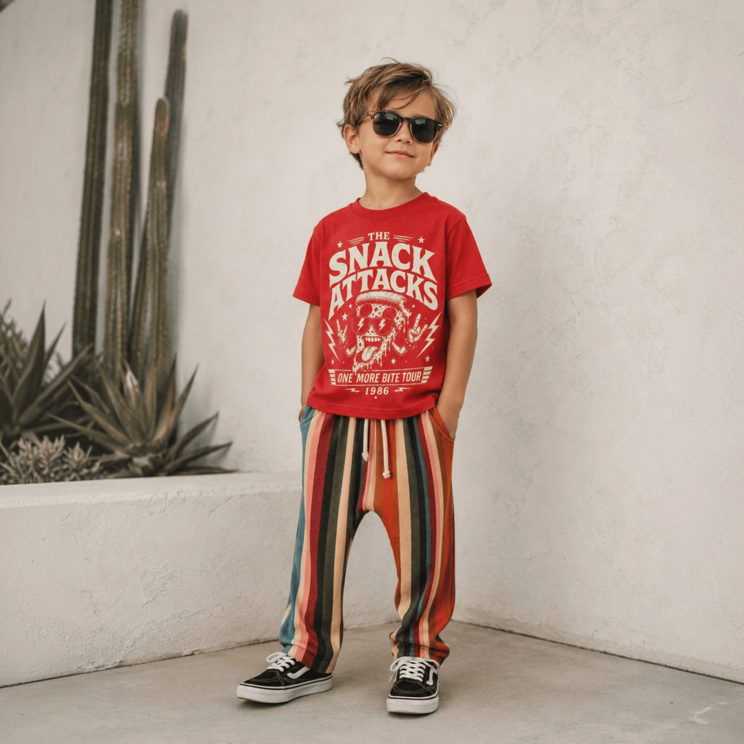 Best Day Ever Kids Baby & Toddler Tops The Snack Attacks Vintage Band Tee buy online boutique kids clothing