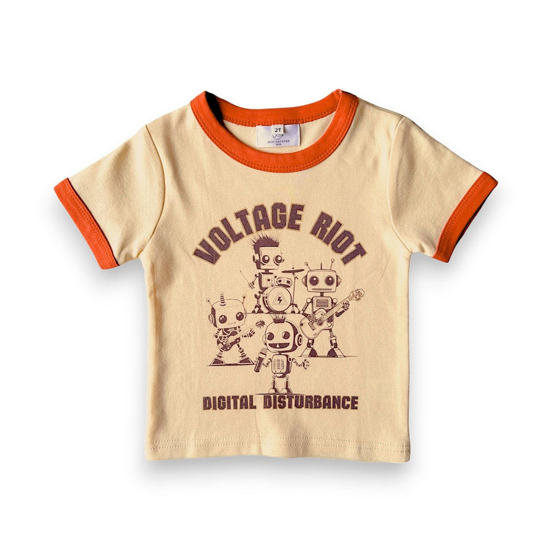 Best Day Ever Kids Baby & Toddler Tops Voltage Riot Band Tee buy online boutique kids clothing