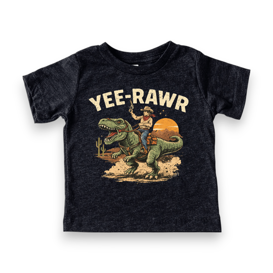 Best Day Ever Kids Baby & Toddler Tops Yee-Rawr Dino Cowboy Tee buy online boutique kids clothing