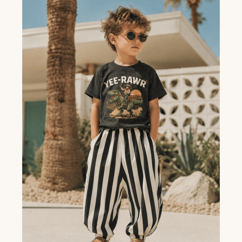Best Day Ever Kids Baby & Toddler Tops Yee-Rawr Dino Cowboy Tee buy online boutique kids clothing