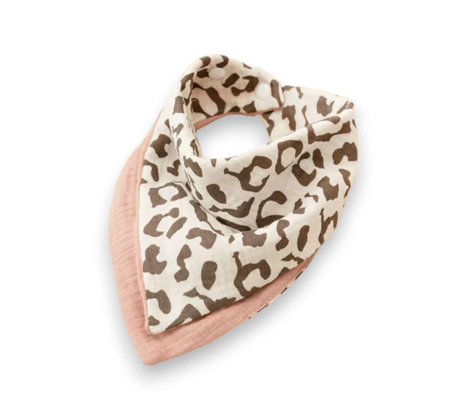 Best Day Ever Kids Bibs Leopard Bandana Style Reversible Bibs buy online boutique kids clothing