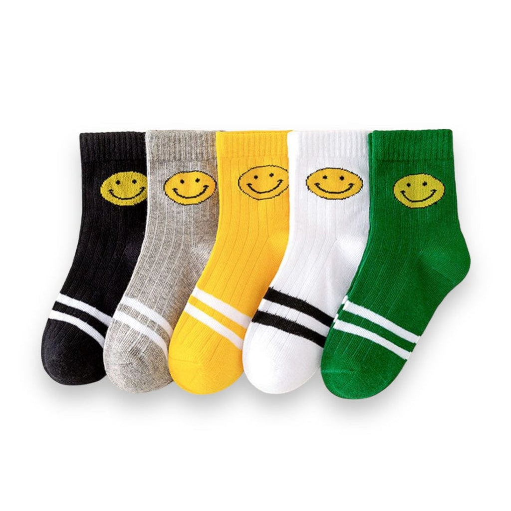 ●Mardi Mercredi●SOCKS FLOS EMOJI 3足SET[GIFT SET] SOCKS FLOS EMOJI_BLACK - MARDI MERCREDI