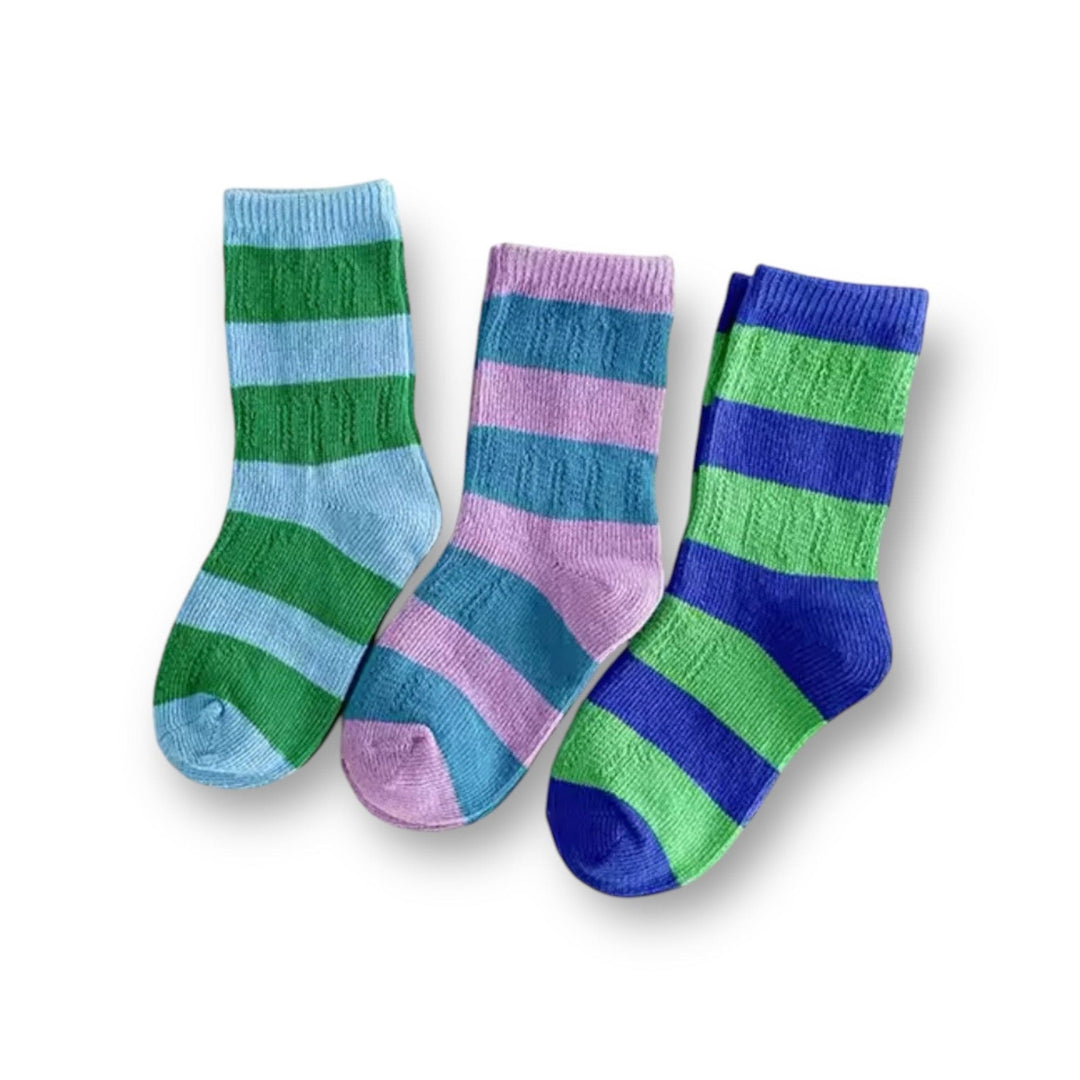 Best Day Ever Kids Socks S (1-3yr) / Combo 2 Happy Stripe Sock Set buy online boutique kids clothing