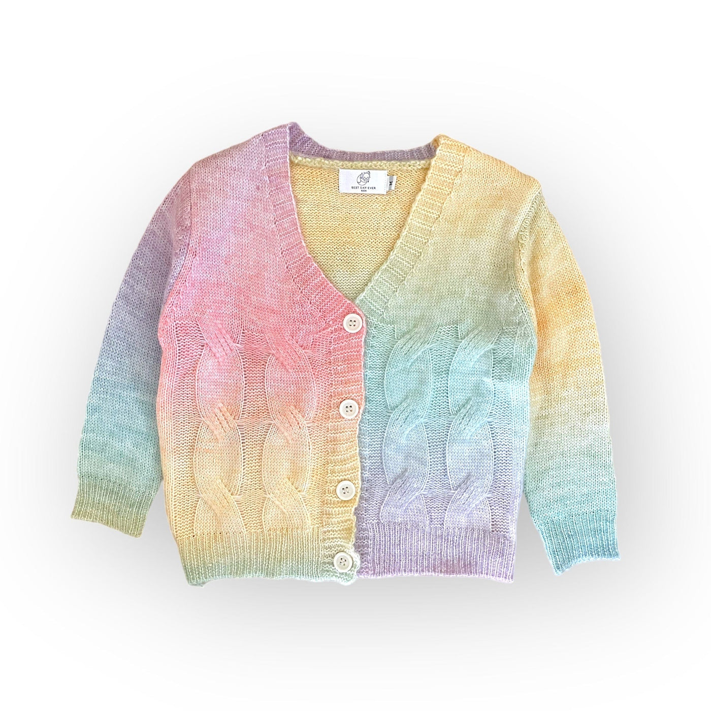 Best Day Ever Kids Sweaters Pastel Prism Cardigan buy online boutique kids clothing