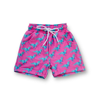 Best Day Ever Kids Swim Trunk Dino-Gami Swim Trunk buy online boutique kids clothing