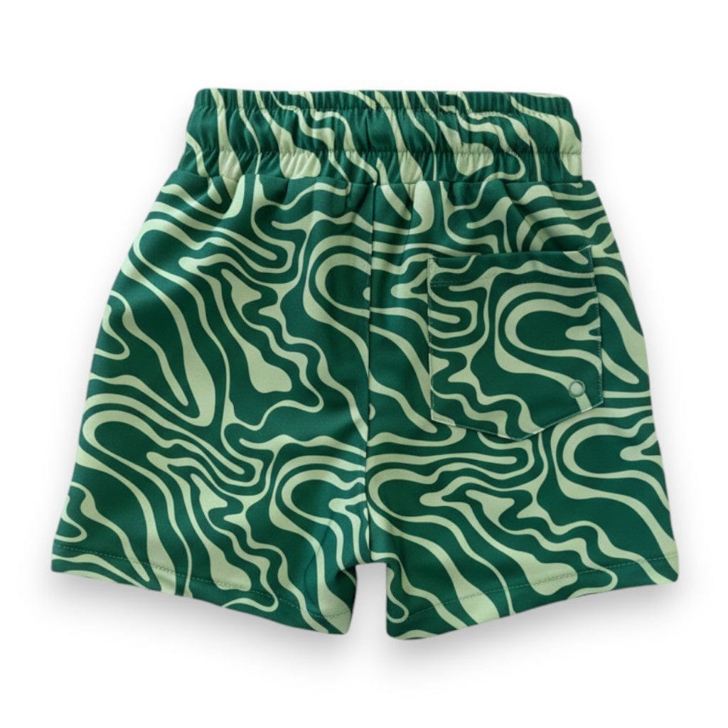 Trippy Tide Swim Trunk, back view