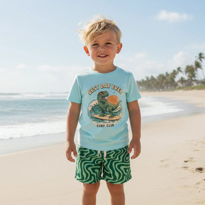 Best Day Ever Kids Swimsuit Trippy Tide Swim Trunk buy online boutique kids clothing