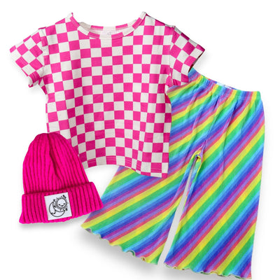 Best Day Ever Kids Tops Checked Out Oversized Shirt buy online boutique kids clothing