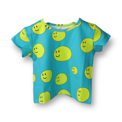 Best Day Ever Kids Tops Happy Day Oversized Shirt - Blue buy online boutique kids clothing