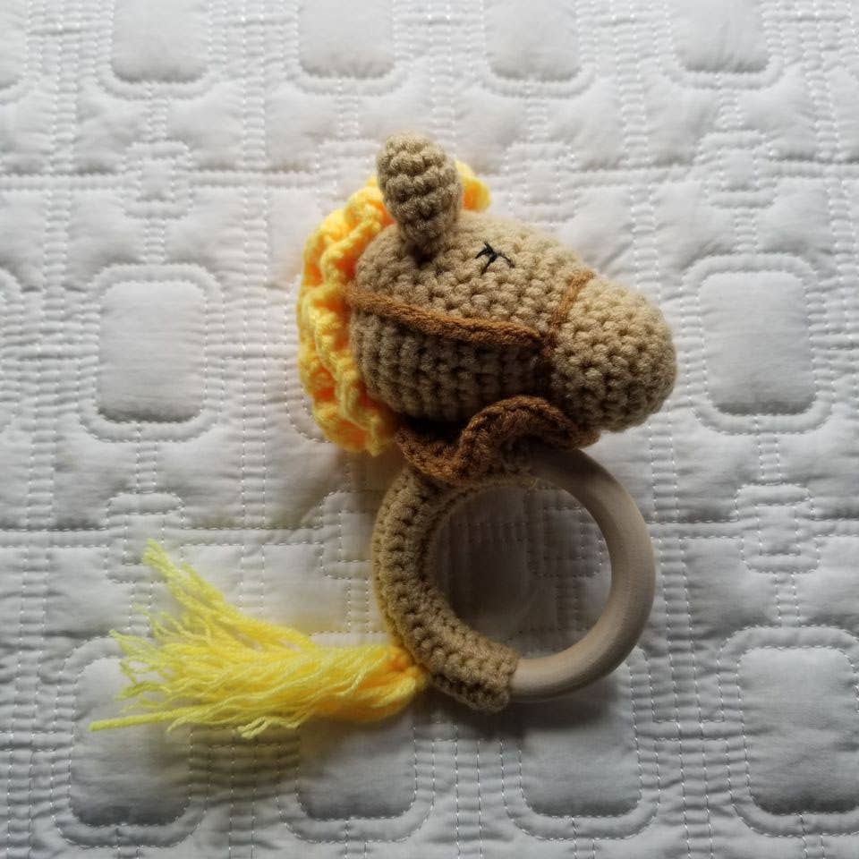 D & C TOYS Horse Hand Crochet Rattles buy online boutique kids clothing