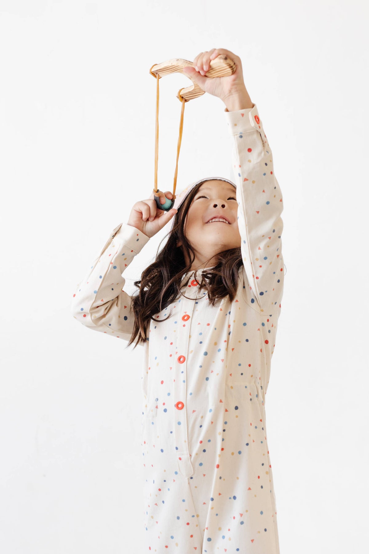 Hello Maypole Wooden Slingshot with Felt Balls