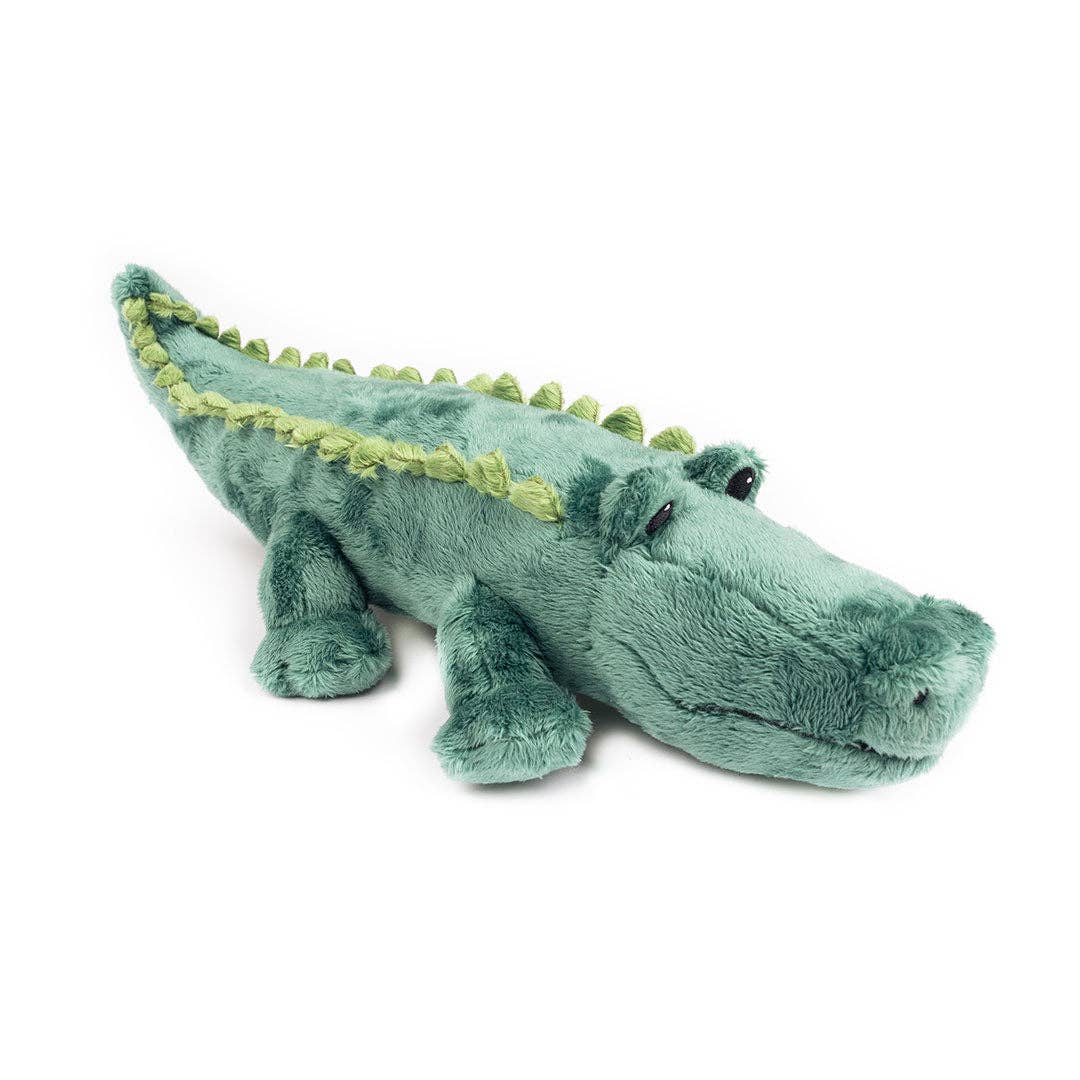 Andy the Plush Alligator, a soft green alligator stuffed animal