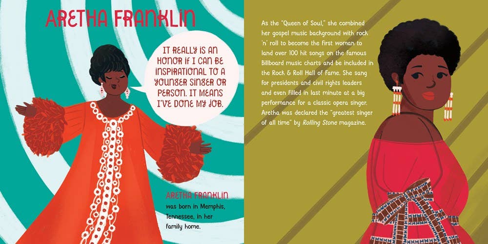 Inside pages about Aretha Franklin