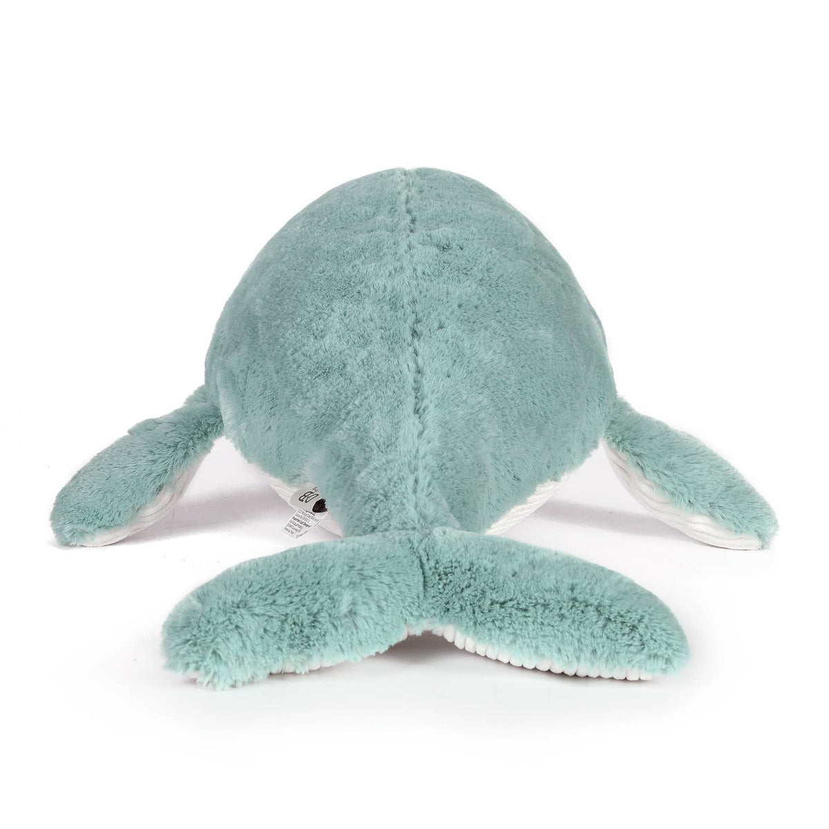 Hurley the Whale from behind, showing his tail