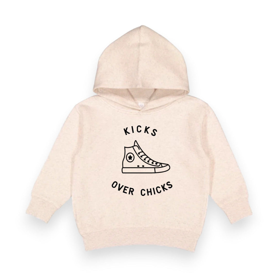 Saved By Grace Co. Baby & Toddler Tops SBGCO - Kicks Over Chicks Hoodie buy online boutique kids clothing