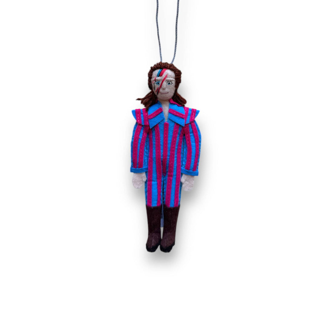 Silk Road Bazaar christmas ornaments David Bowie Little Legends Handmade Felt Ornaments buy online boutique kids clothing