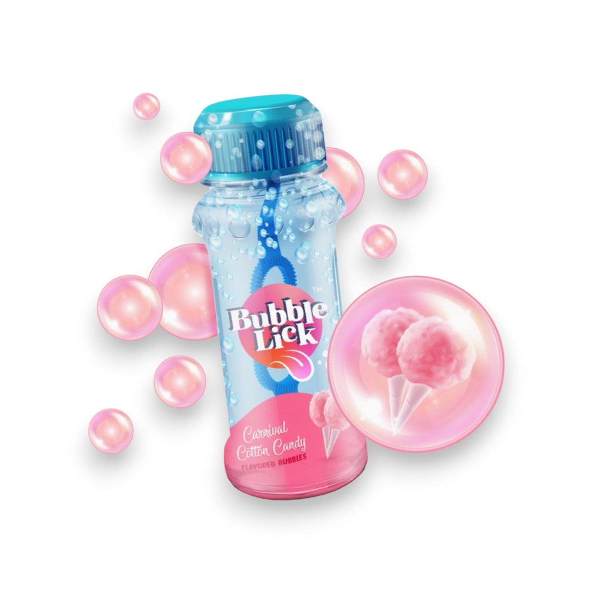 Bubblelick Carnival Cotton Candy flavored bubbles bottle