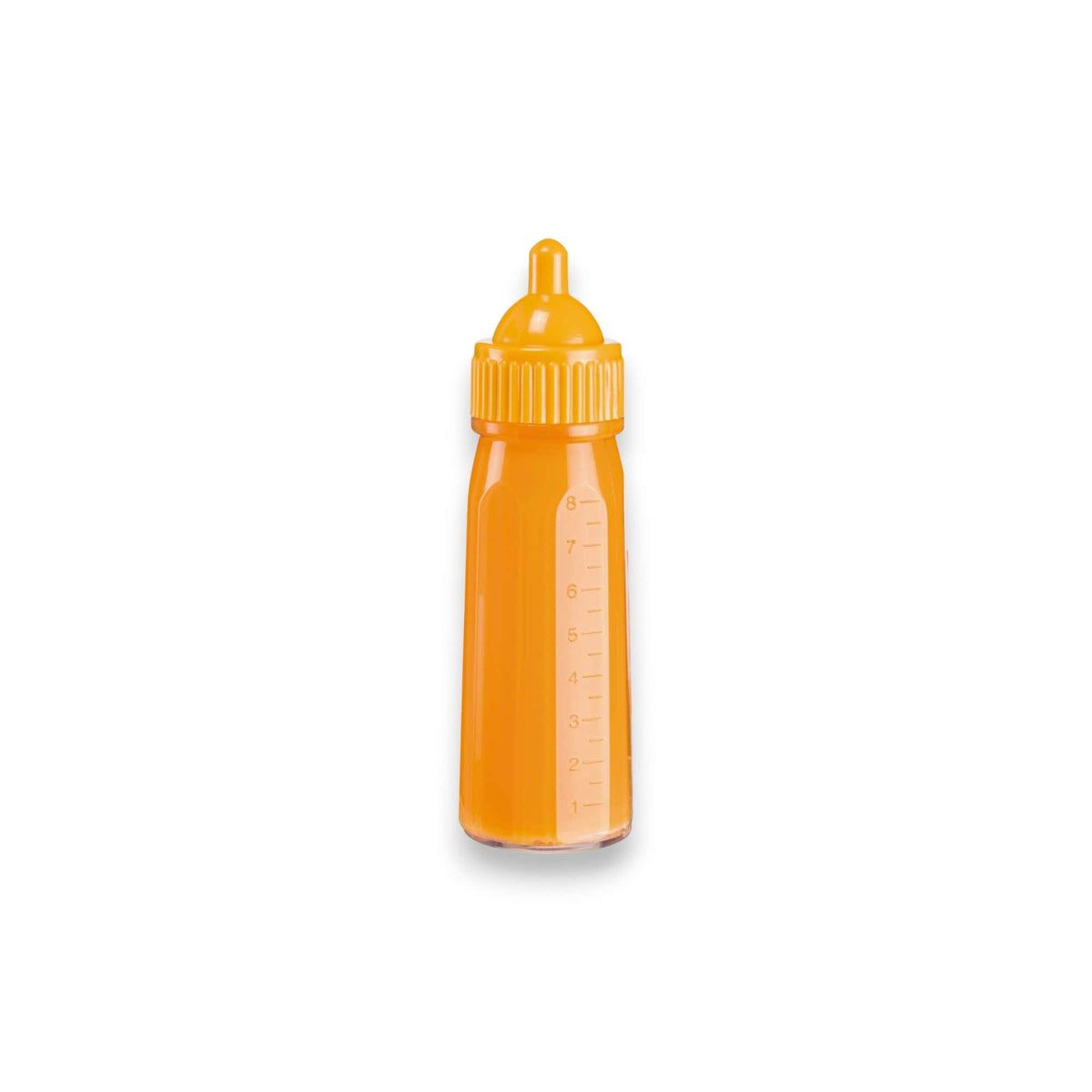 Magic baby bottle filled with pretend orange juice and an orange cap
