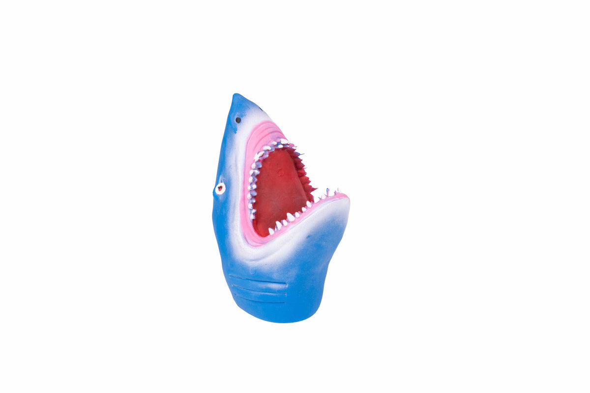 Blue shark hand puppet