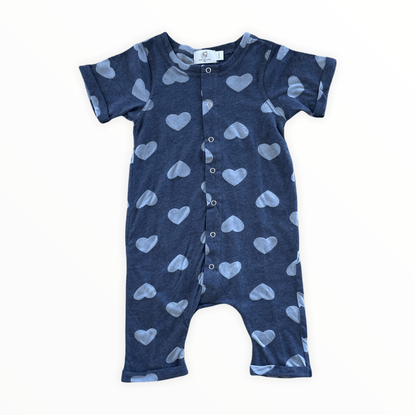 Best Day Ever Kids Baby One-Pieces Cozy Hearts Romper buy online boutique kids clothing